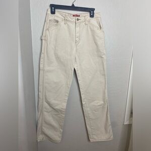 Womans Dickies Off White Painters Pants Size 7/28